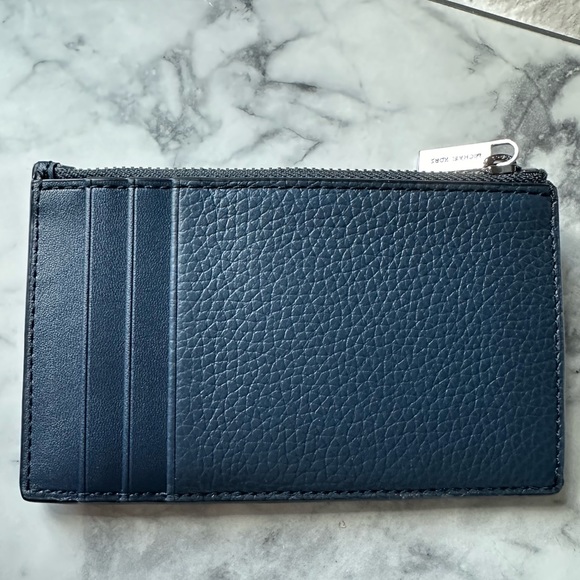 NEW MICHAEL KORS Cooper Slim Pebbled Leather Zip Wallet Card Holder - Picture 7 of 11